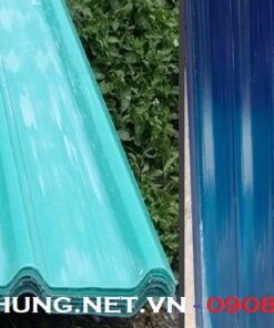 Tôn nhựa lấy sáng sợi thủy tinh mà xanh ngọc và xanh biển