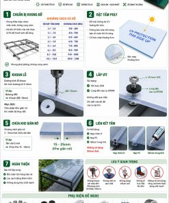 Hướng dẫn lắp đặt tấm polycarbonate đặc ruột Việt Hưng