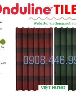 Bảng màu tấm lợp sinh thái Onduline Tile 3D