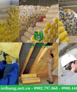 Thi công lắp đặt bông thủy tinh cách nhiệt cách âm