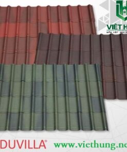 Tấm ngói pháp Onduvilla màu Xanh rêu, nâu đất, đỏ đô 3D