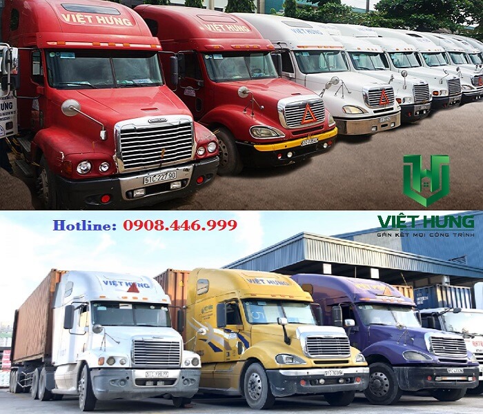 Xe vận chuyển hàng hóa công ty TNHH TM DV PT Việt Hưng
