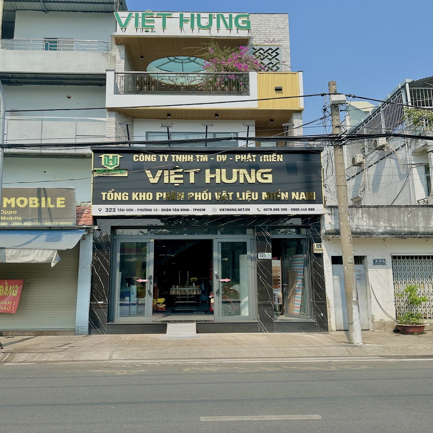Địa chỉ cty Việt Hưng tại 323 Tân Sơn,Phường 15, Quận Tân Bình