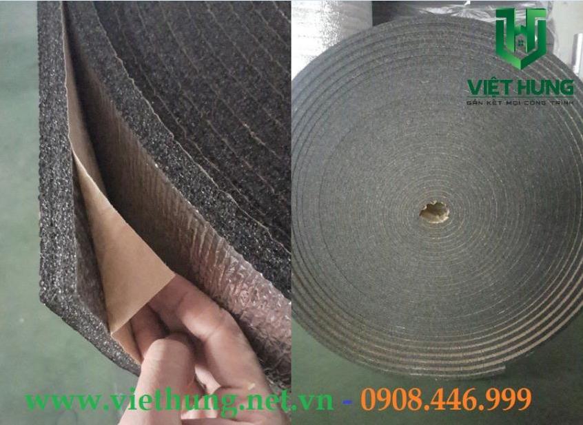 Mút xốp Pe Opp phủ keo tự dính màu đen
