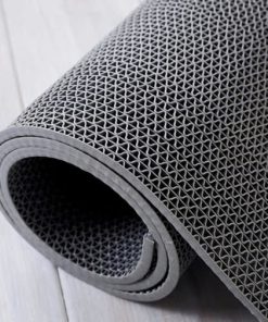 Thảm nhựa lót sàn thoát nước hồ bơi màu xám