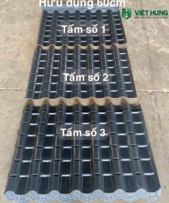 Ngói nhựa âm dương pvc khổ 60cm