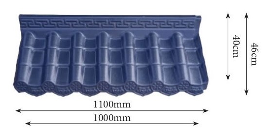 Ngói nhựa âm dương pvc nhật bản khổ 460mm