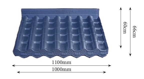 Ngói nhựa âm dương pvc nhật bản khổ 660mm