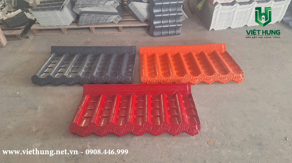 Tấm ngói nhựa âm dương pvc Asa